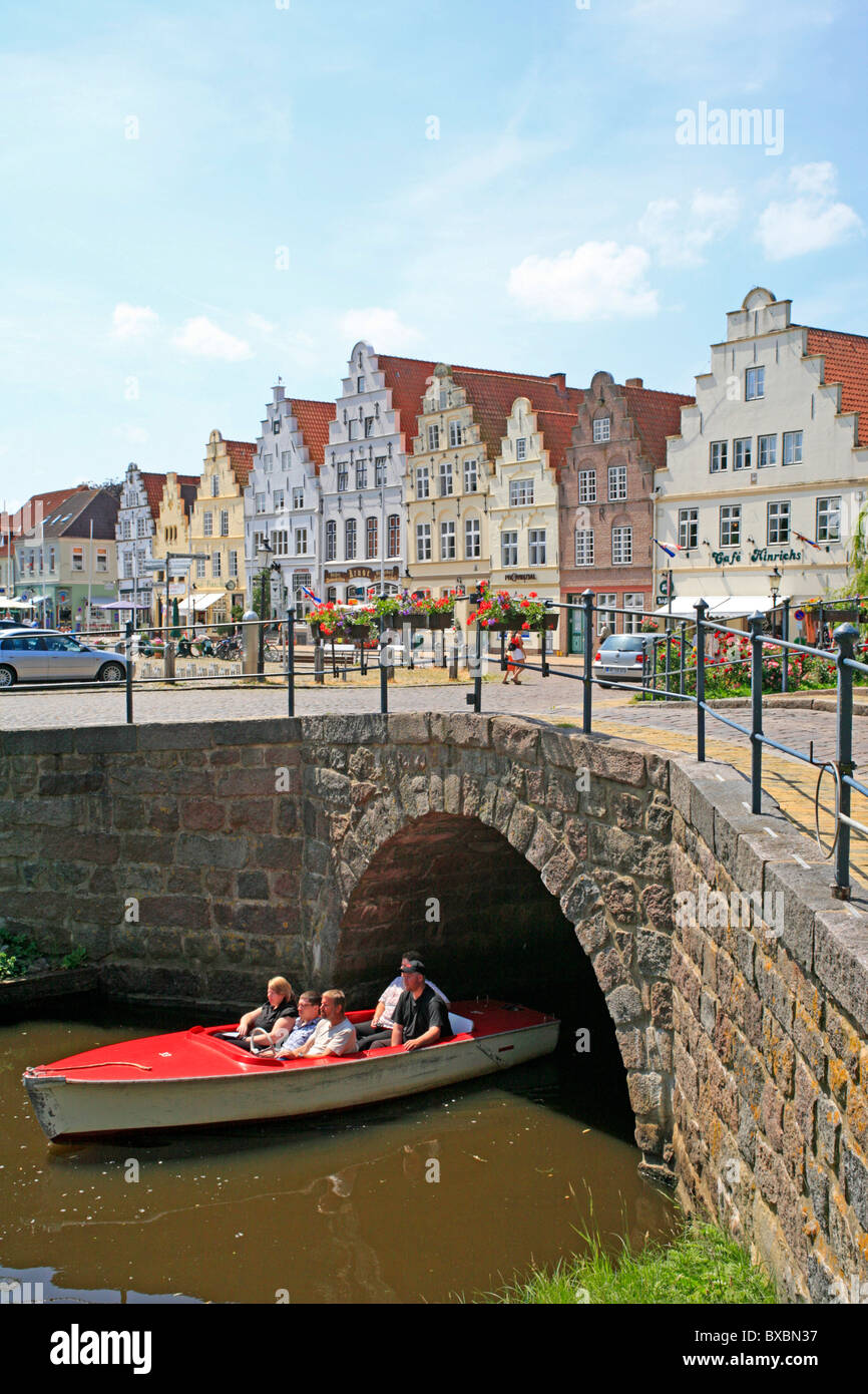 Friedrichstadt, costa del Mare del Nord, Schleswig-Holstein, Germania settentrionale Foto Stock