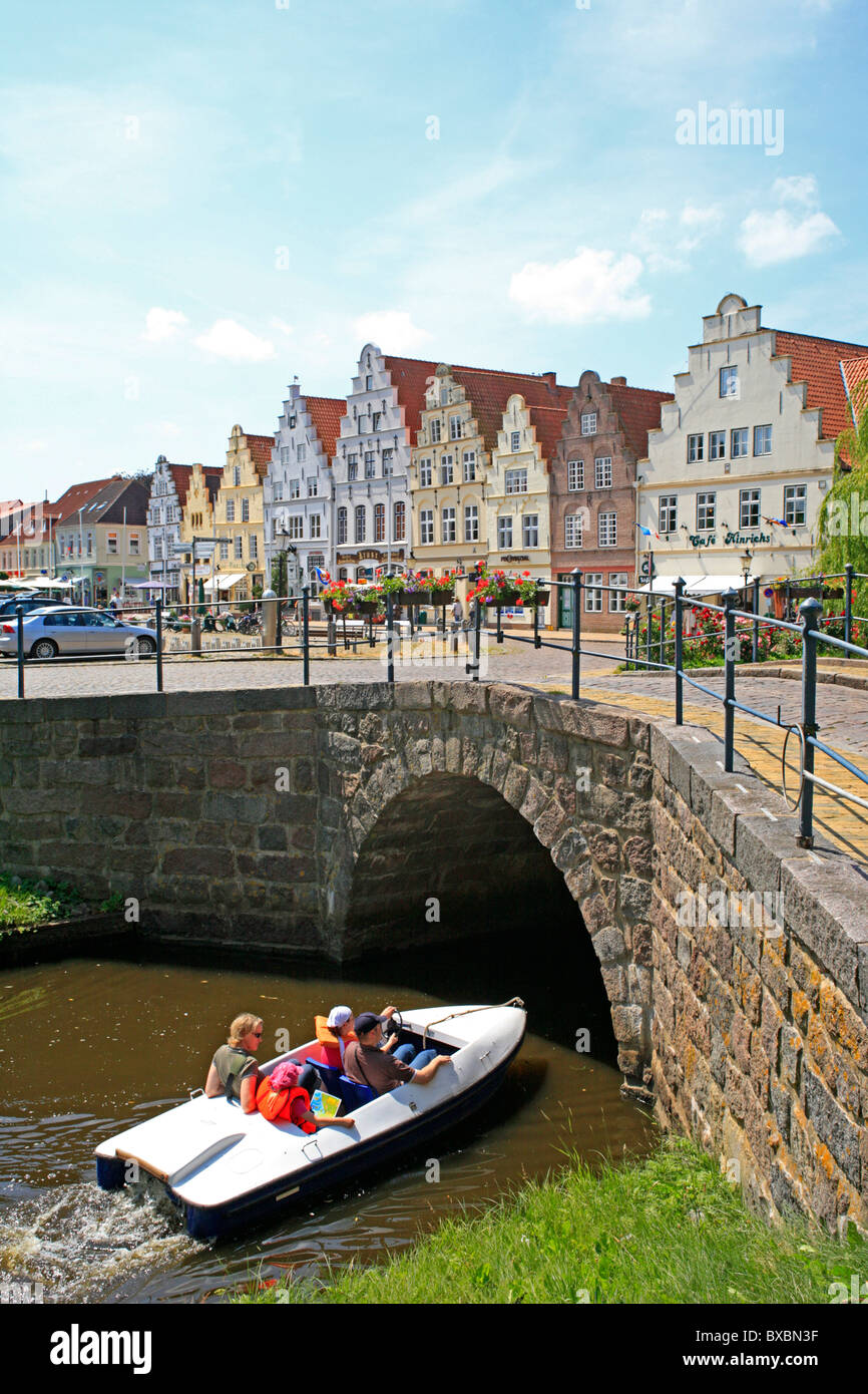 Friedrichstadt, costa del Mare del Nord, Schleswig-Holstein, Germania settentrionale Foto Stock