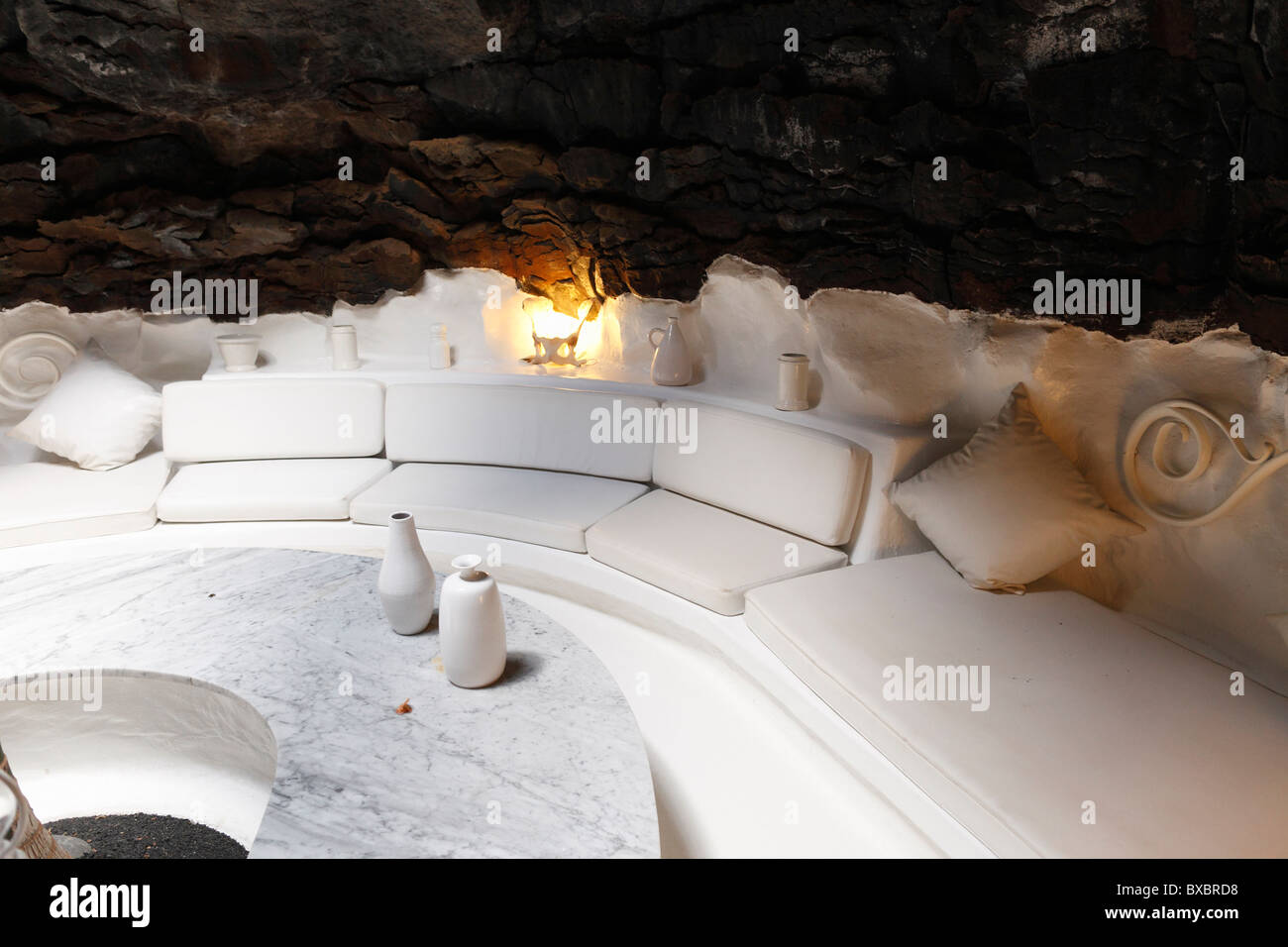 Fundación César Manrique, bolla bianca, Manrique dell ex residenza in Teguise, Lanzarote, Isole Canarie, Spagna, Europa Foto Stock