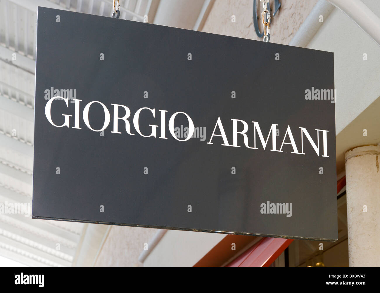 Giorgio Armani Store, Orlando Premium Outlets, Lake Buena Vista Orlando, Florida, Stati Uniti d'America Foto Stock