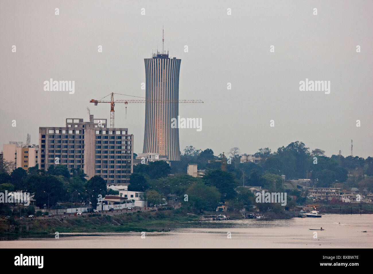 Skyline di Brazzaville, Repubblica del Congo, Africa Foto Stock