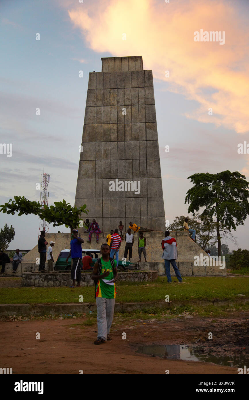 De Brazza pilastro, Brazzaville, Repubblica del Congo, Africa Foto Stock