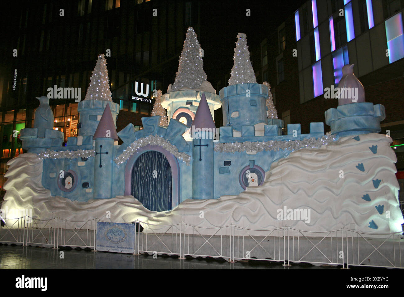 Santa's palazzo di ghiaccio a Liverpool, Regno Unito Foto Stock