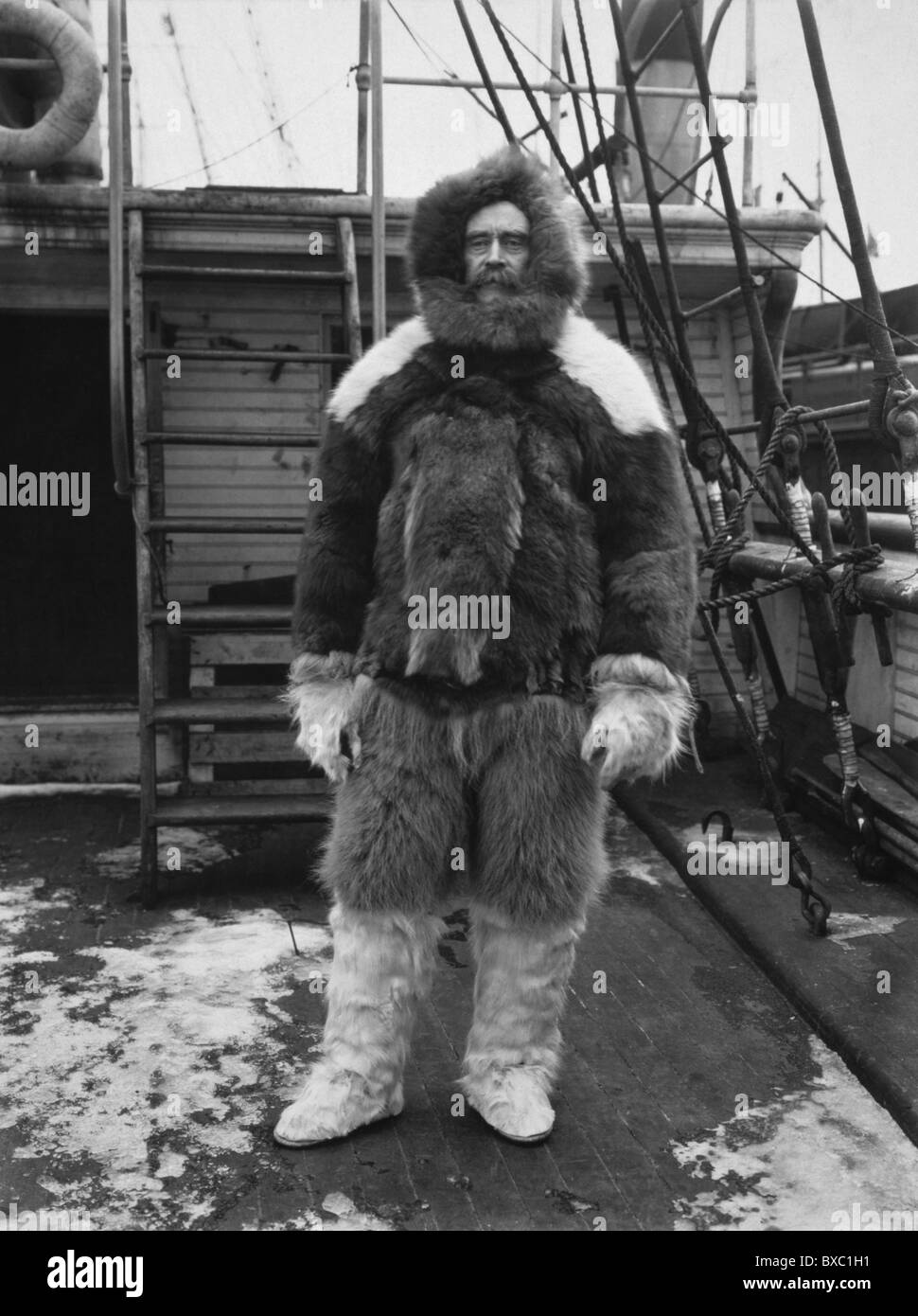 Arctic explorer Robert Peary (1856 - 1920) - la US Navy officer che ha affermato di aver raggiunto il Polo Nord in aprile 1909. Foto Stock