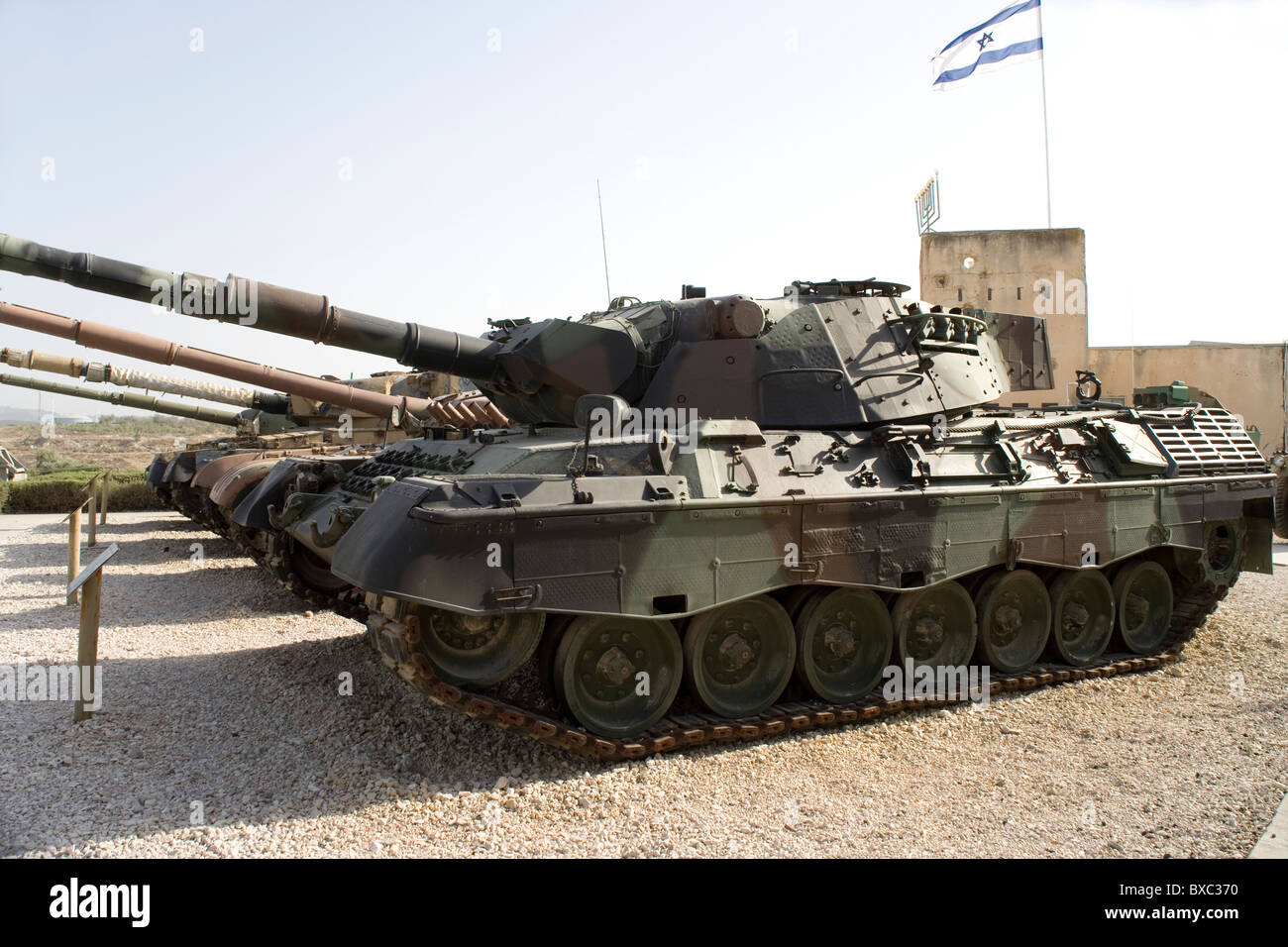 Leopard 1 principale tedesco serbatoio battaglia presso il popolo israeliano corpi corazzati Museum di Latrun, Israele Foto Stock