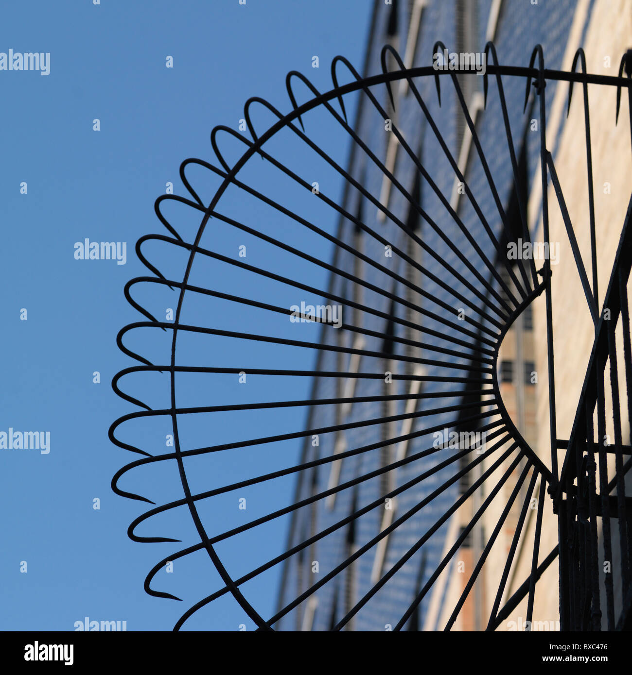 Ferro battuto design in Manhattan, New York, U.S.A. Foto Stock