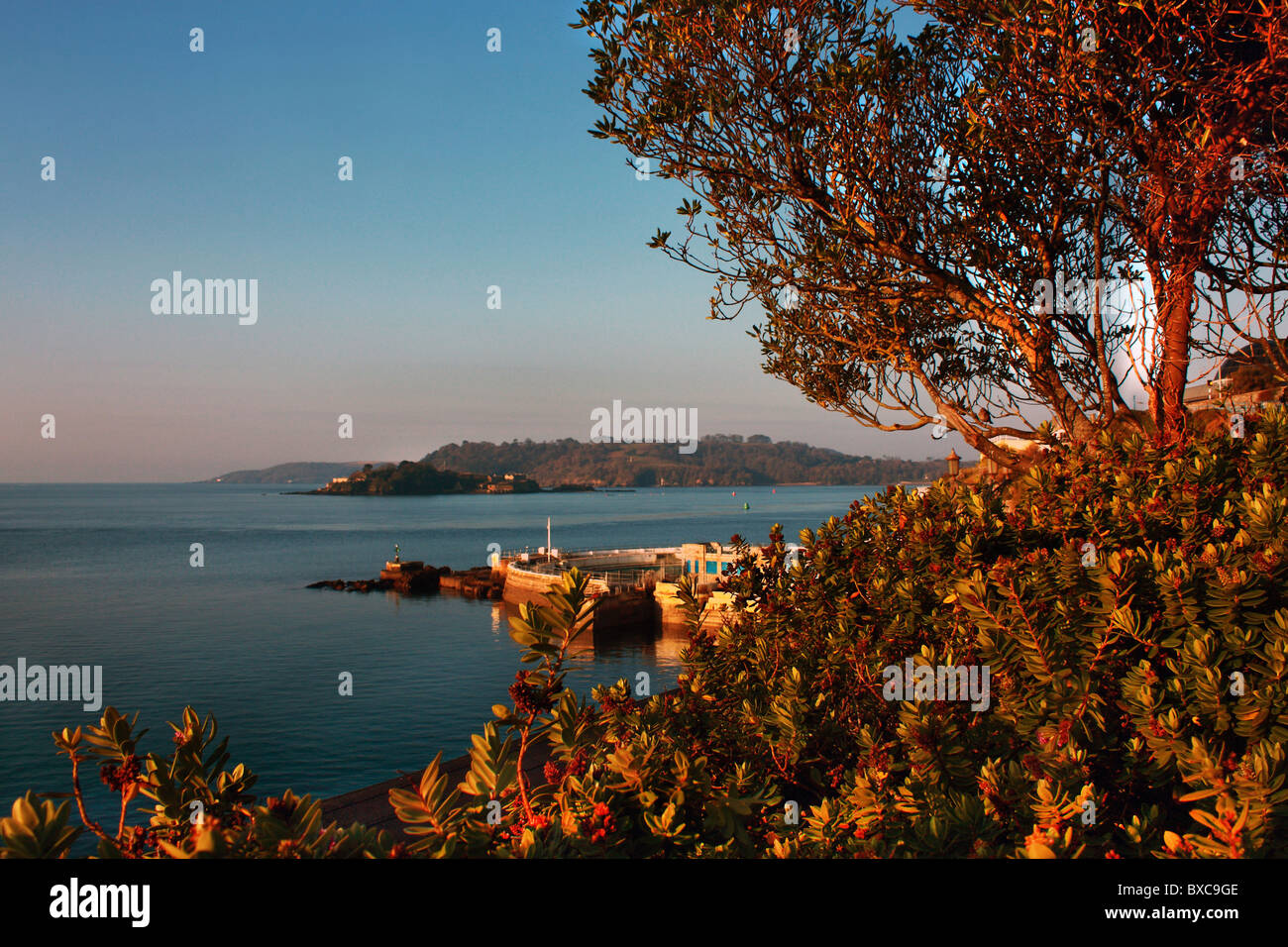 La mattina presto su Plymouth Sound.Devon.UK Foto Stock