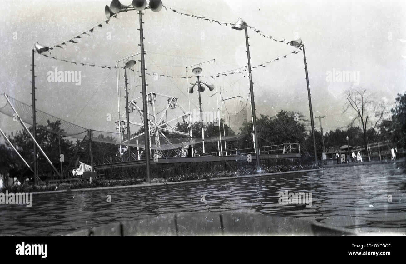 Trapeze dei cinque intrepidi volantini legge del circus. all'aperto carnival agisce entertainment 1920s 1930s impostato Foto Stock