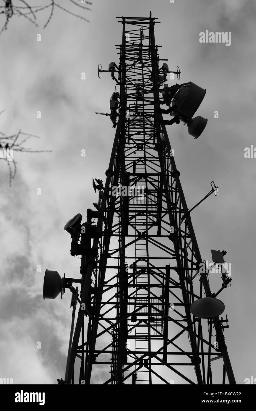 Una telecomunicazione montante di radio Foto Stock