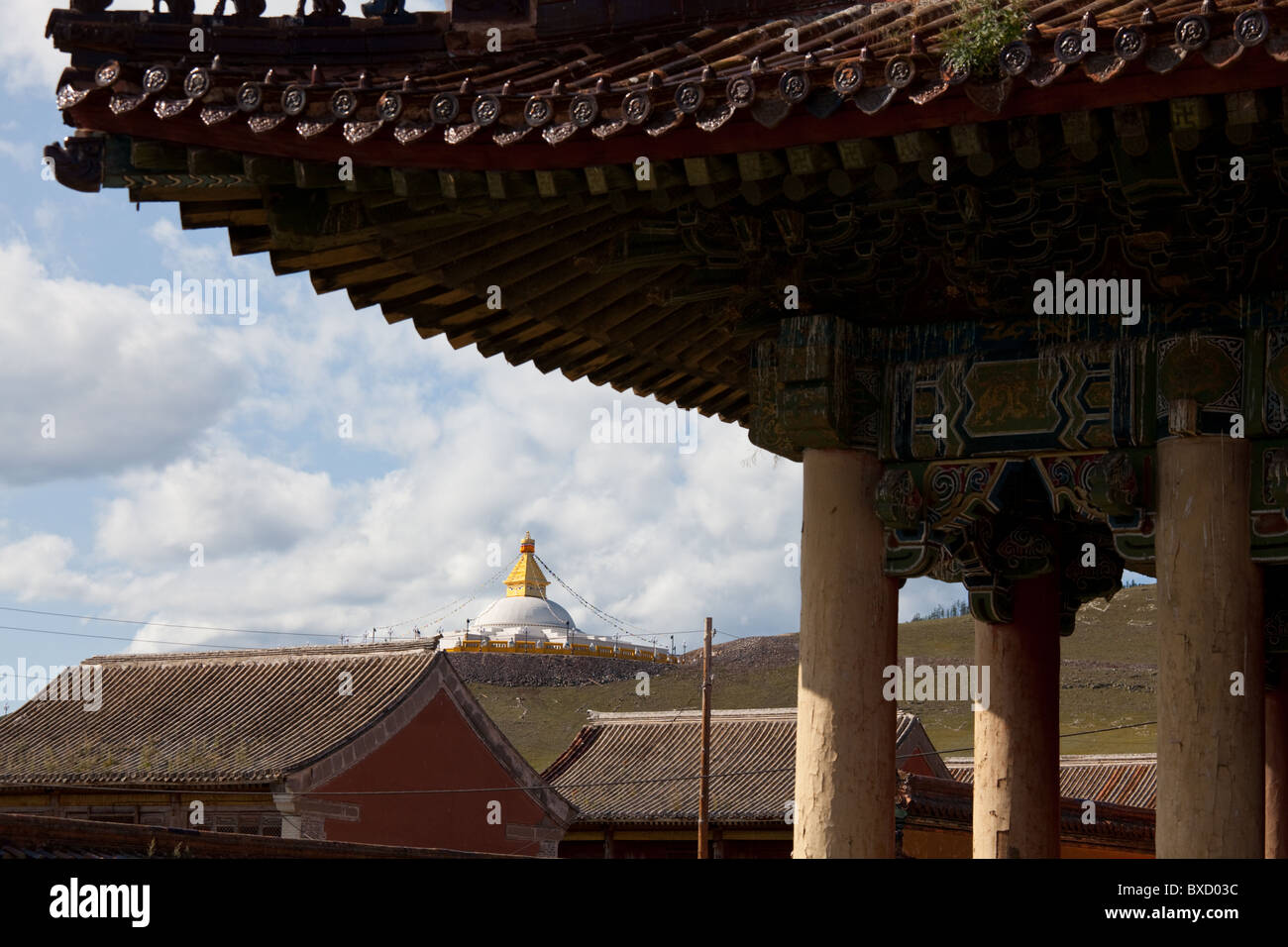 Monastero Buddista Amarbayasgalant Khiid nel nord della Mongolia Foto Stock