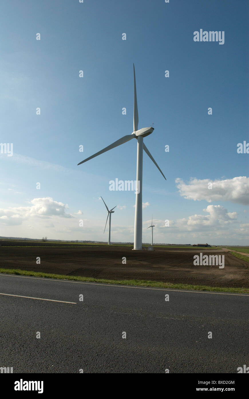 Wind Farm in Cambridgeshire Regno Unito Foto Stock