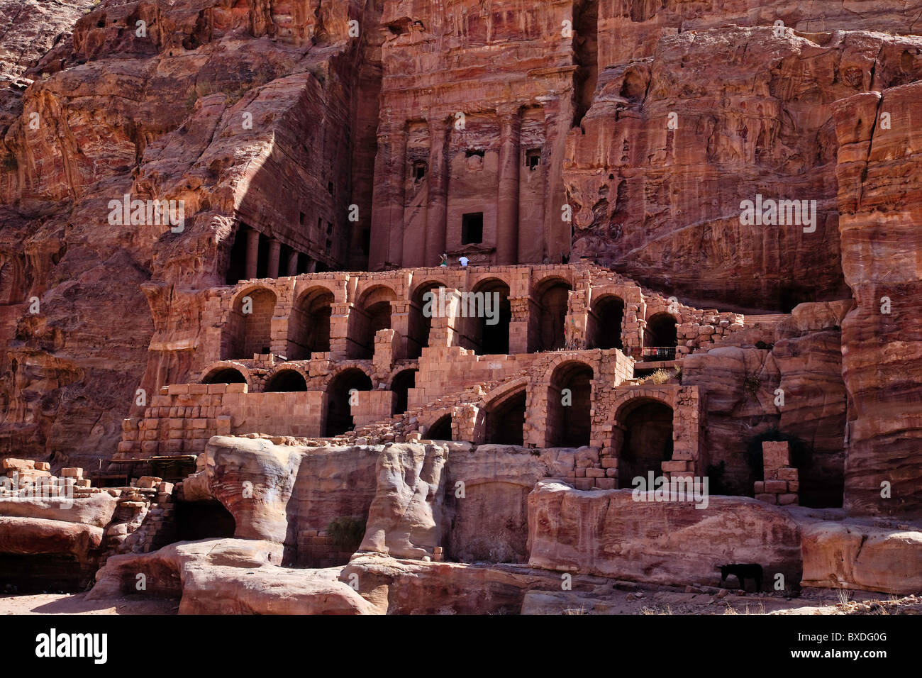 Urna tomba in Petra, Giordania Foto Stock