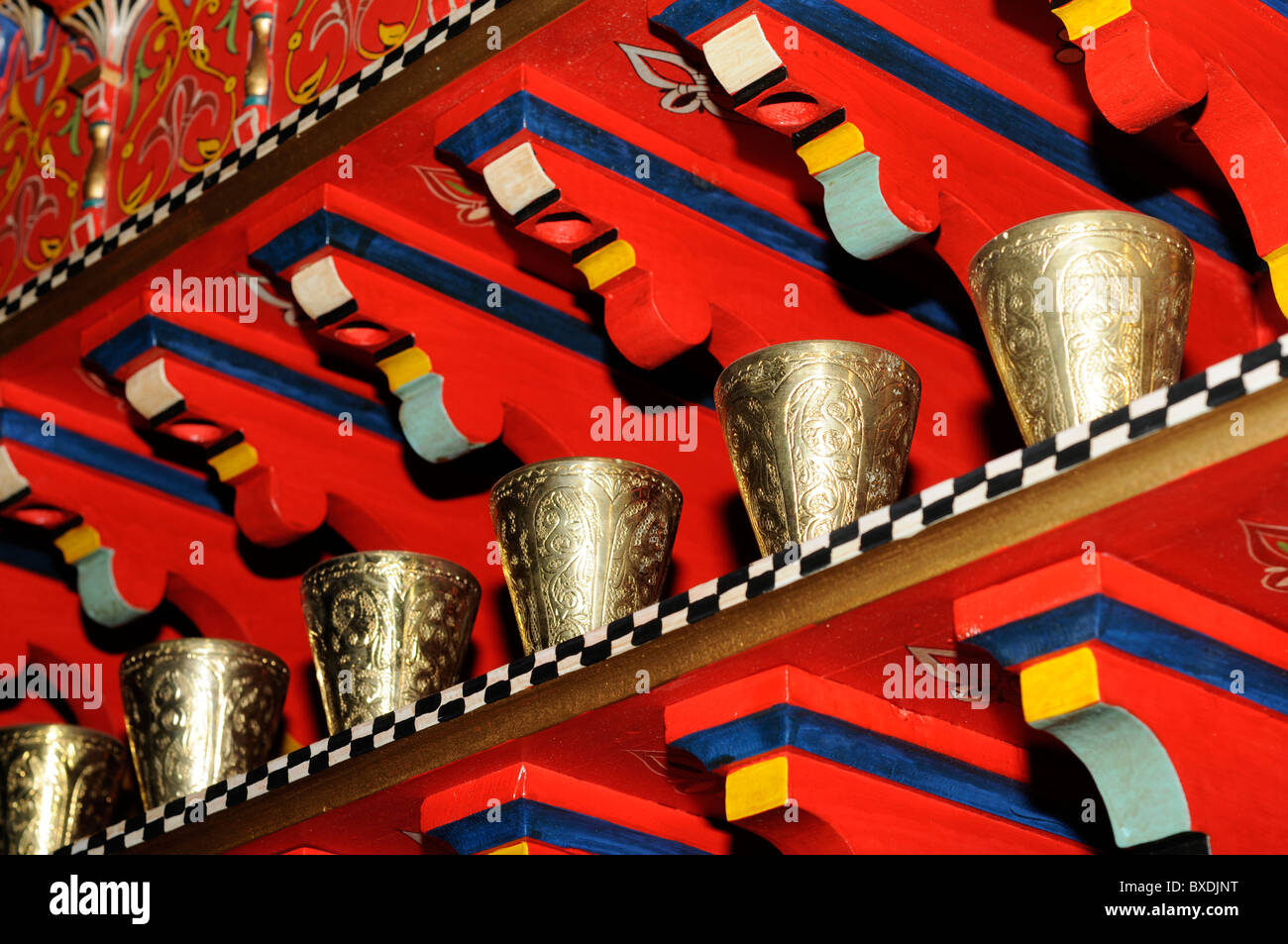 Modello di orologio ad acqua da Fez, costruito nel 1362, Scienze Islamiche & Technology History Museum, Istanbul, Turchia Foto Stock