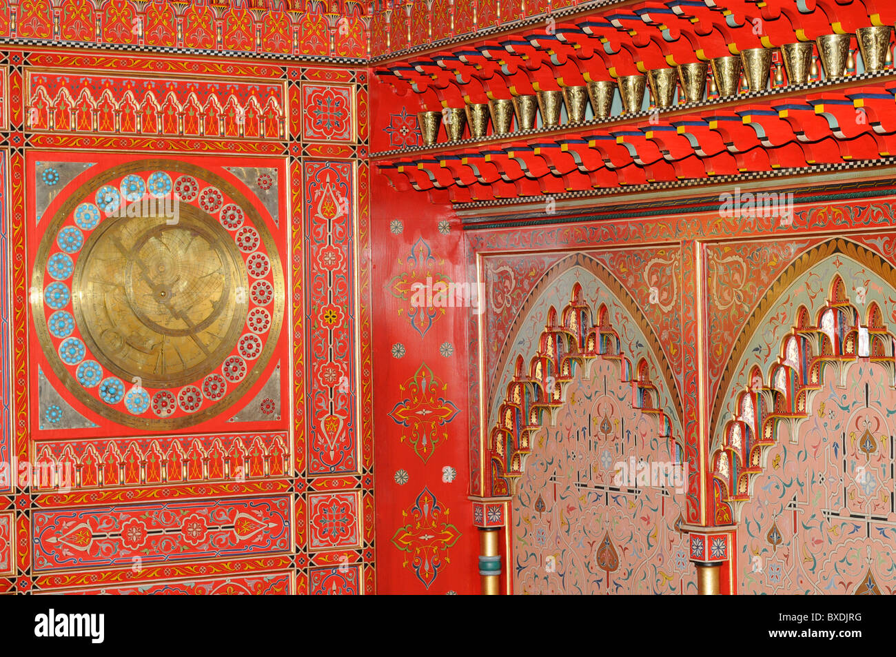 Modello di orologio ad acqua da Fez, costruito nel 1362, Scienze Islamiche & Technology History Museum, Istanbul, Turchia Foto Stock