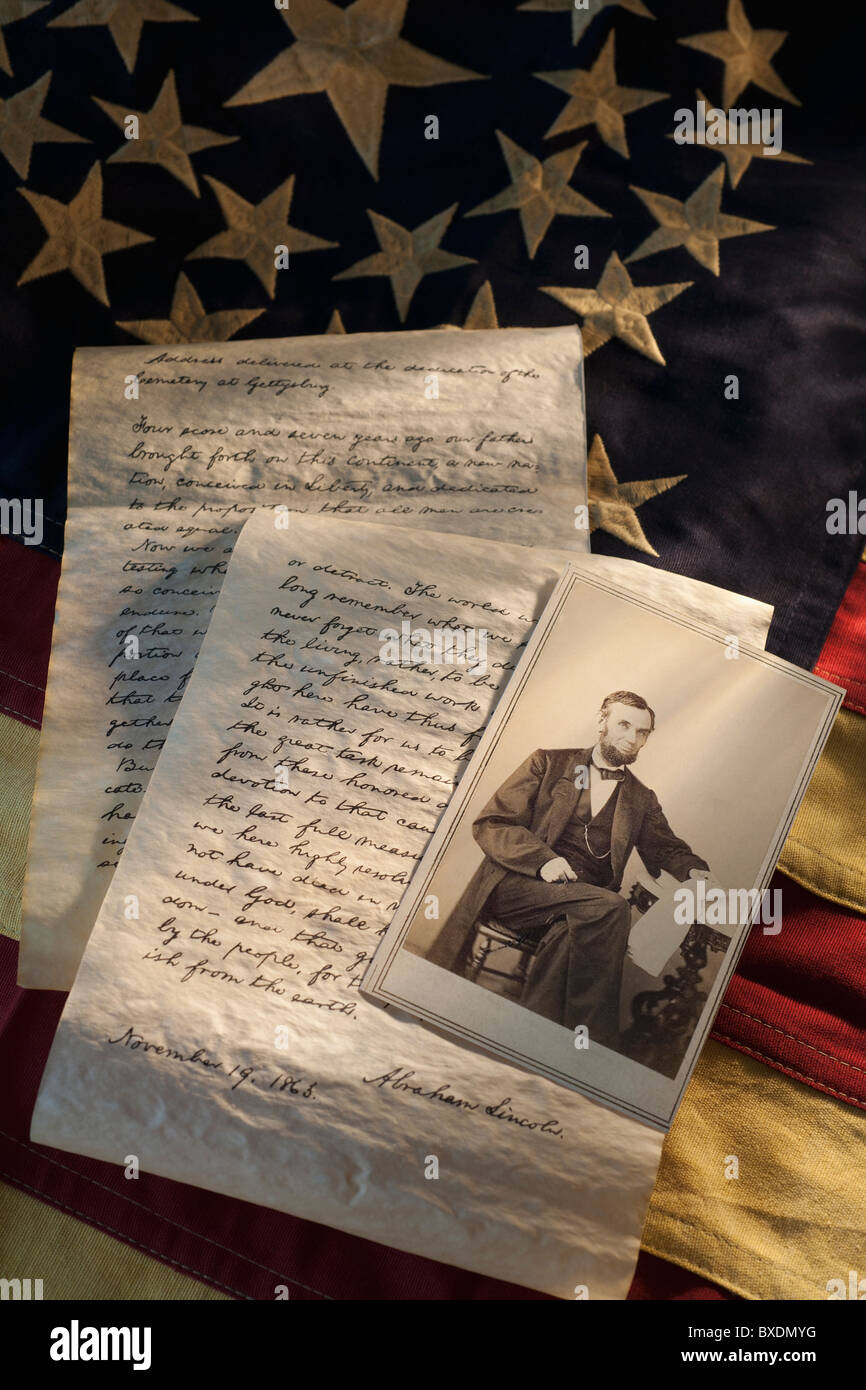 Lettere scritte da Abramo Lincoln Foto Stock