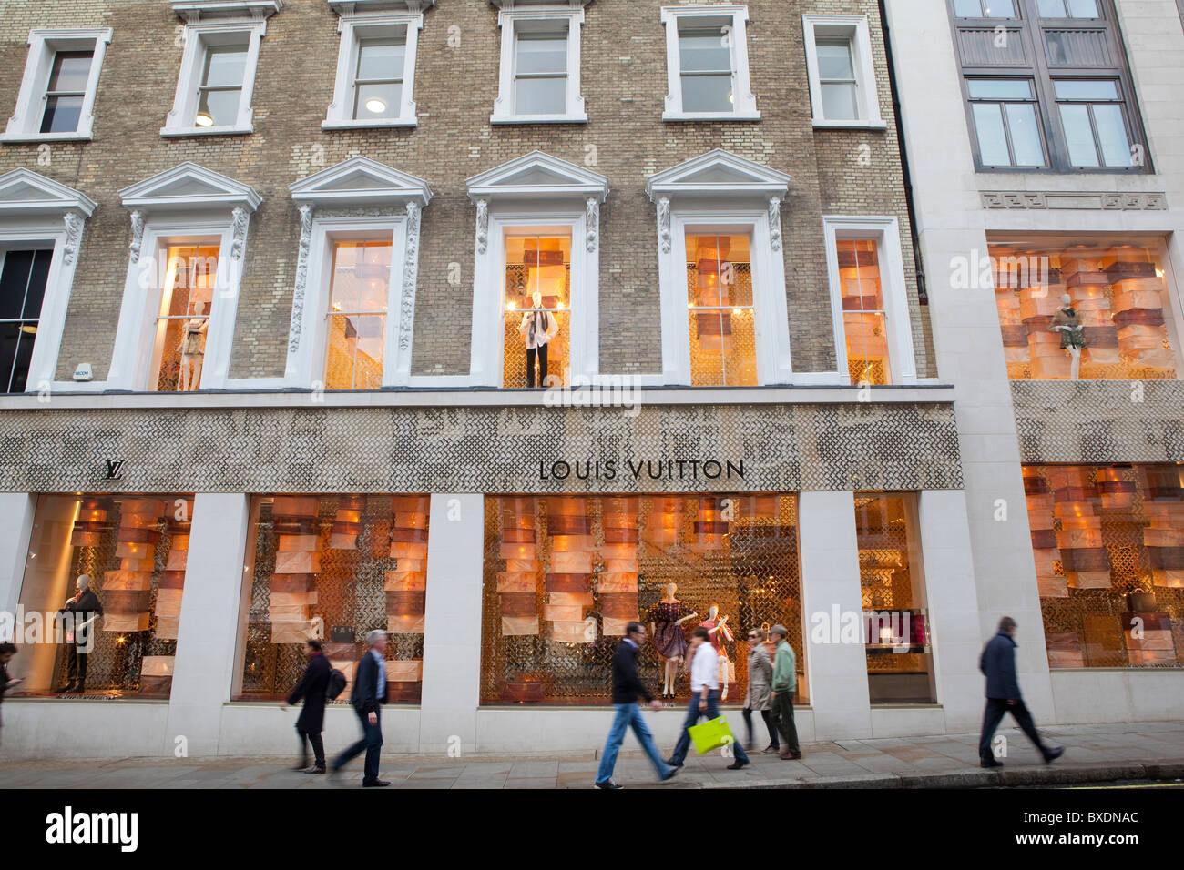 Louis Vuitton shop in New Bond Street, Londra, Foto Stock