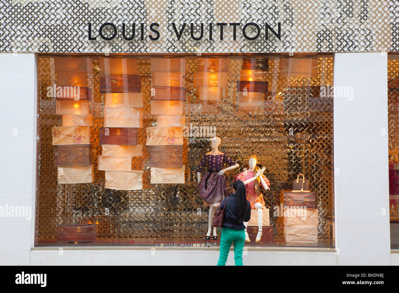 Louis Vuitton shop in New Bond Street, Londra, Foto Stock