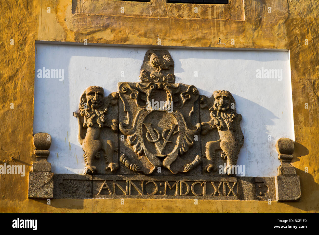 British Stemma al Forte Galle, Sri Lanka. Foto Stock