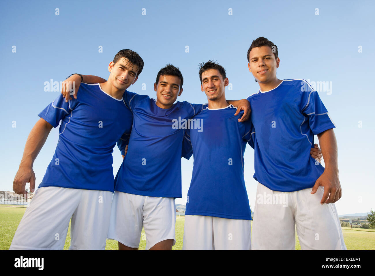 I giocatori di calcio Foto Stock
