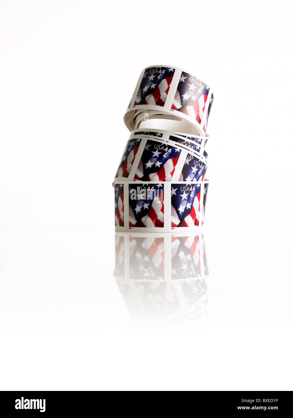 Rotolo di American francobolli Foto Stock