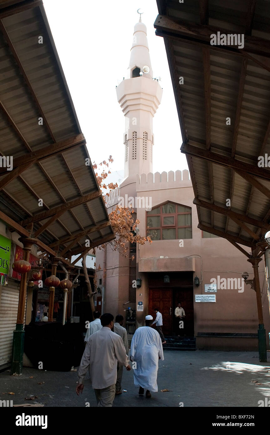 Una moschea nel vecchio centro di Dubai Foto Stock