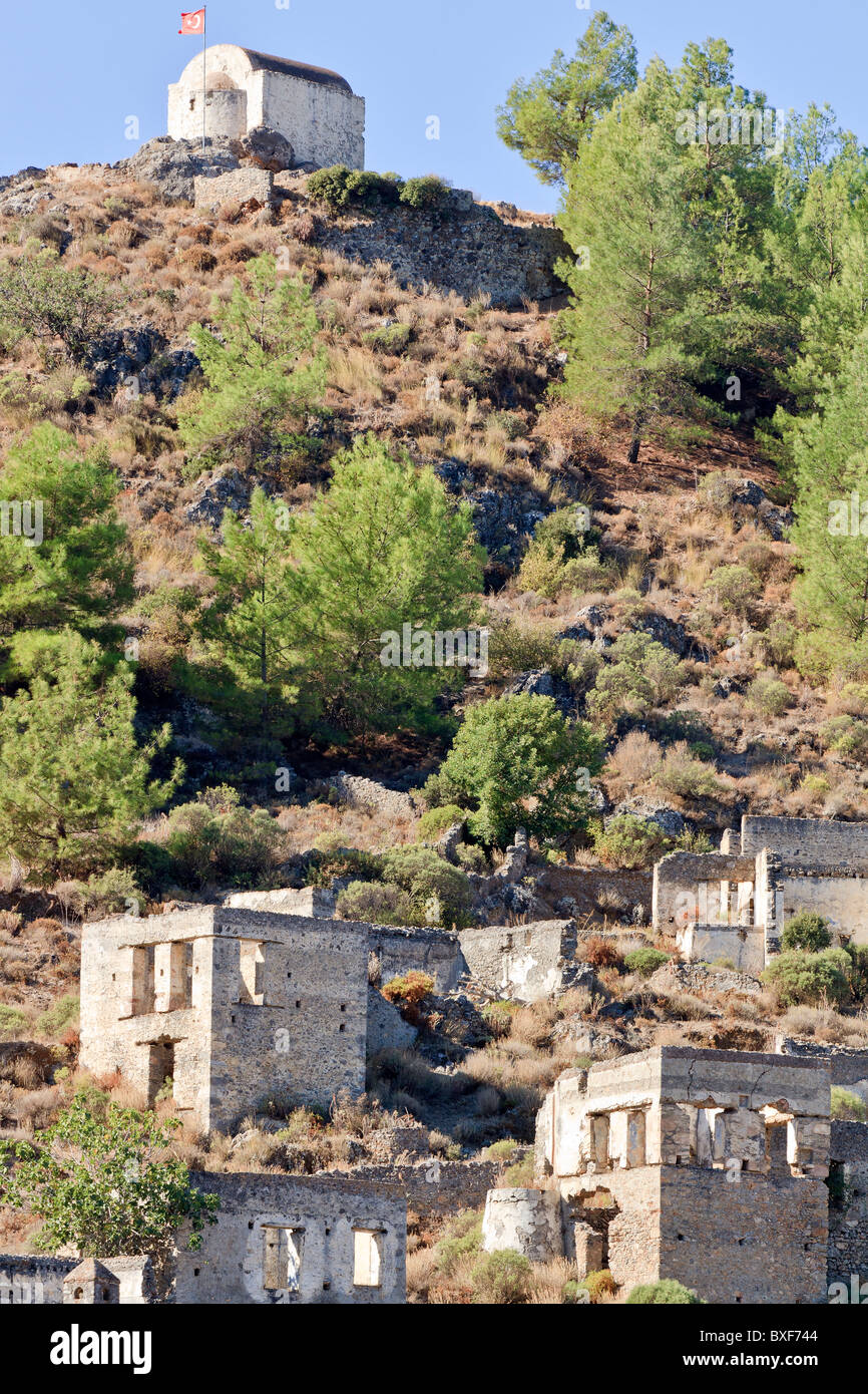 La Turchia Abandonrd villaggio di Kya Koy Foto Stock