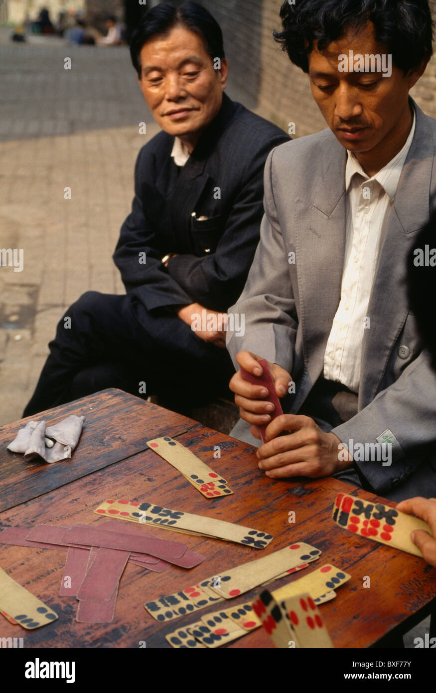 In Card-Player Chongqing Cina Foto Stock