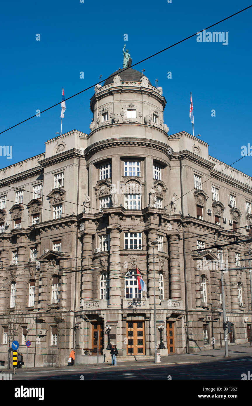 Governo serbo edificio, Belgrado, Serbia Foto Stock