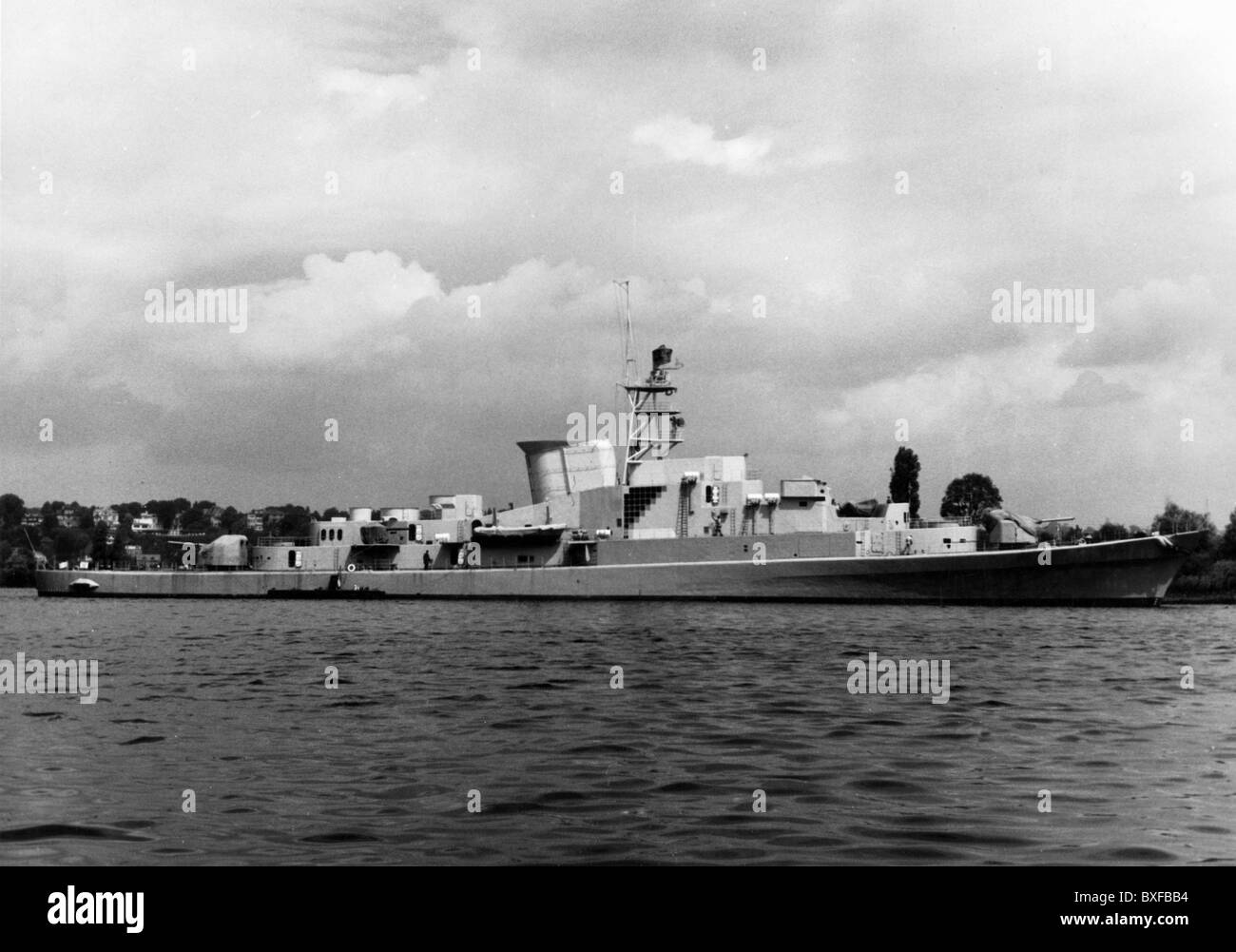 Militare, Germania occidentale, marina, navi, fregata "Lubecca" (F223), costruita nel cantiere navale H. C. Stuelcken, Amburgo, ha stabilito: 23.7.1960, view, 1960, , diritti aggiuntivi-clearences-non disponibili Foto Stock