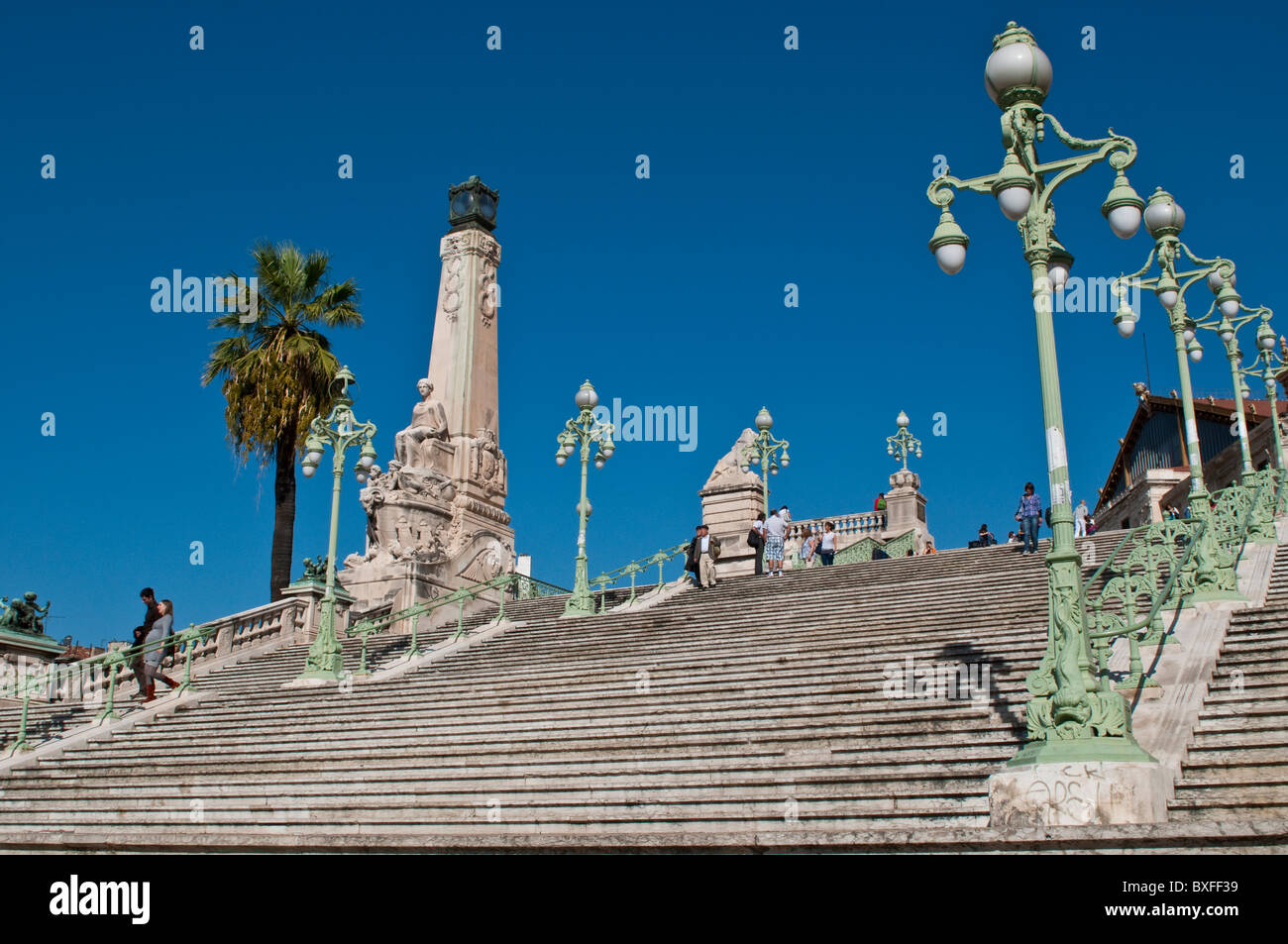 Stazione ferroviaria Saint Charles, Marsiglia, Francia Foto Stock