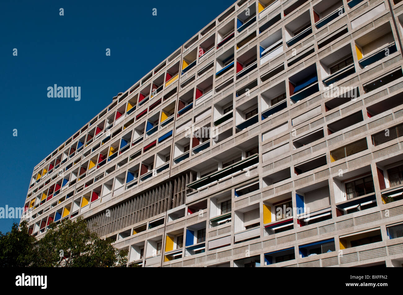 Unite d'abitazione di Le Corbusier, Marsiglia, Francia Foto Stock