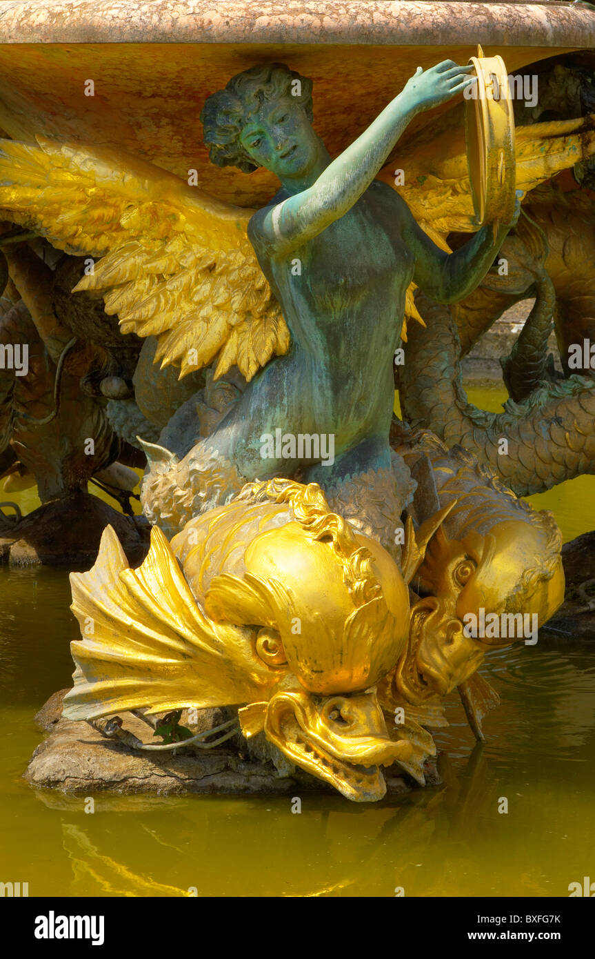 Il Palazzo di Blenheim e giardino Italiano e fontana - Inghilterra Foto Stock