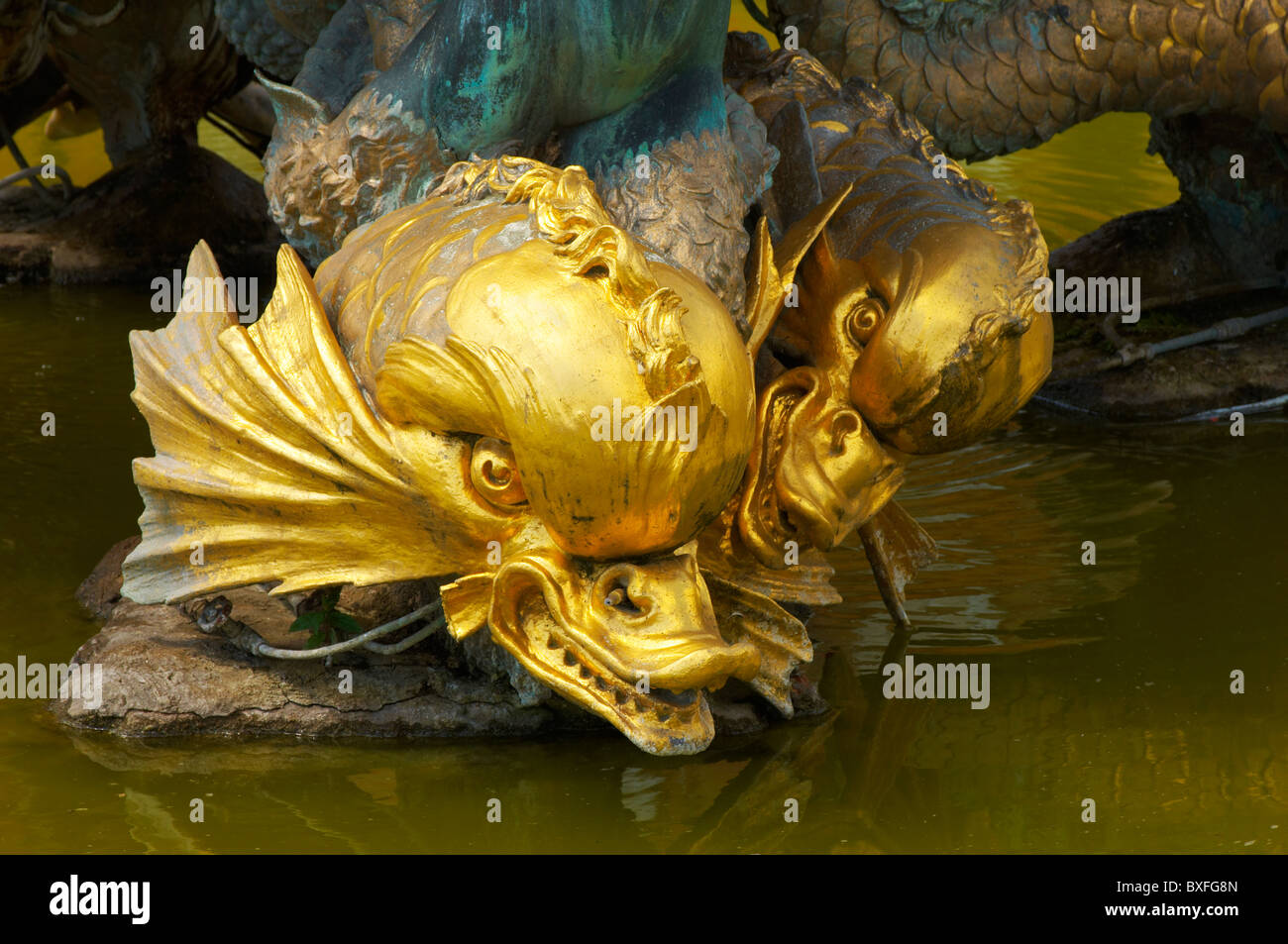 Il Palazzo di Blenheim e giardino Italiano e fontana - Inghilterra Foto Stock