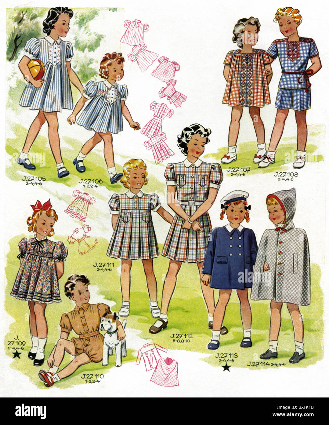 Moda, anni '30, moda per bambini, Germania, 1938, diritti  aggiuntivi-clearences-non disponibile Foto stock - Alamy