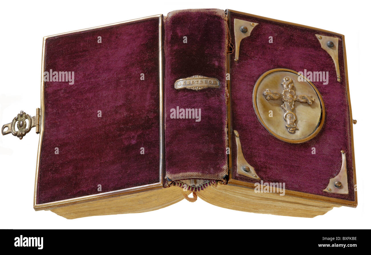 Religione, cristianesimo, libro di preghiera, aperto, Germania, 1864, diritti aggiuntivi-clearences-non disponibile Foto Stock