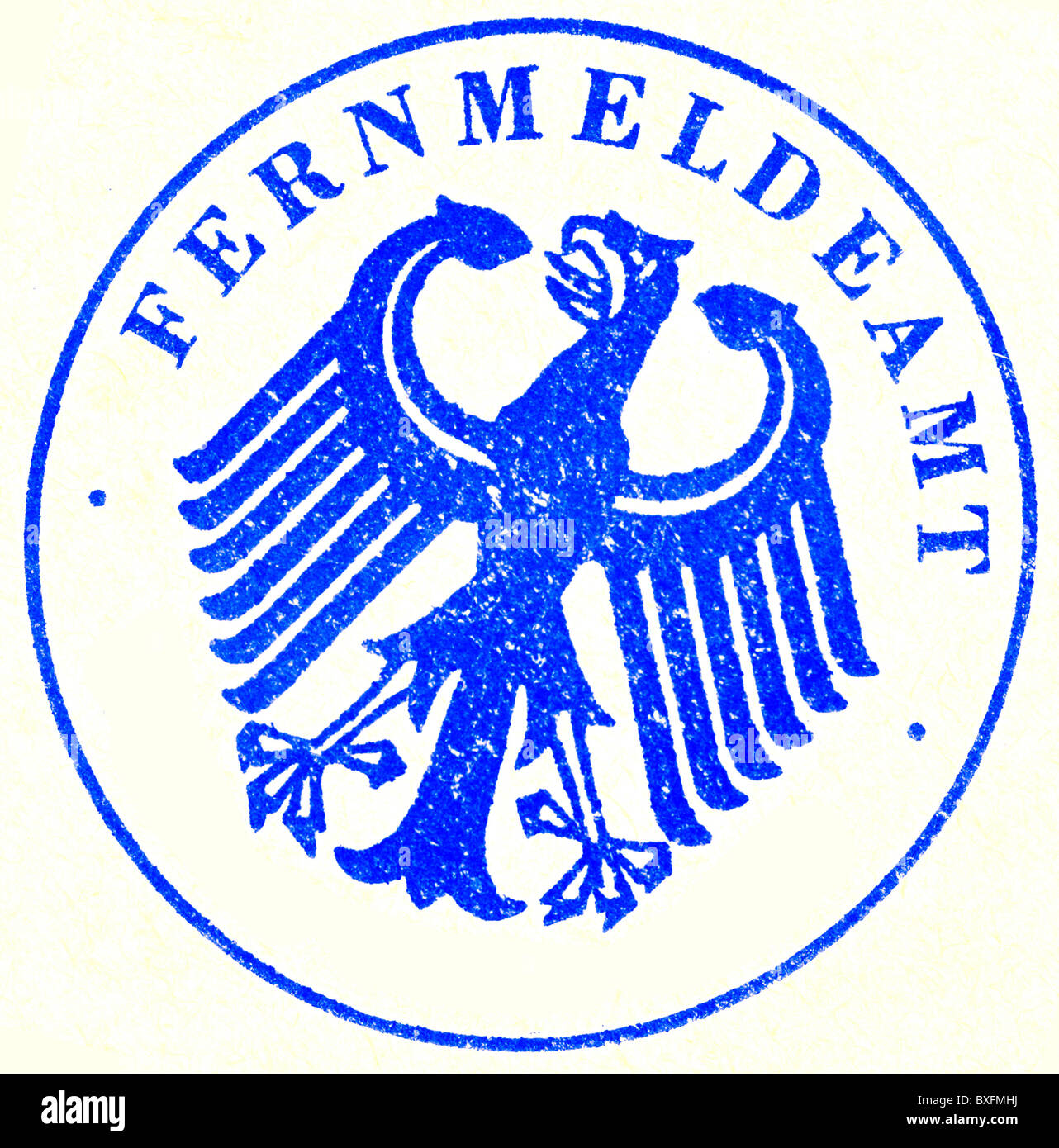 Posta / posta, telegrafia, scambio di telecomunicazioni, timbro con aquila federale, Germania, 1963, diritti aggiuntivi-clearences-non disponibile Foto Stock