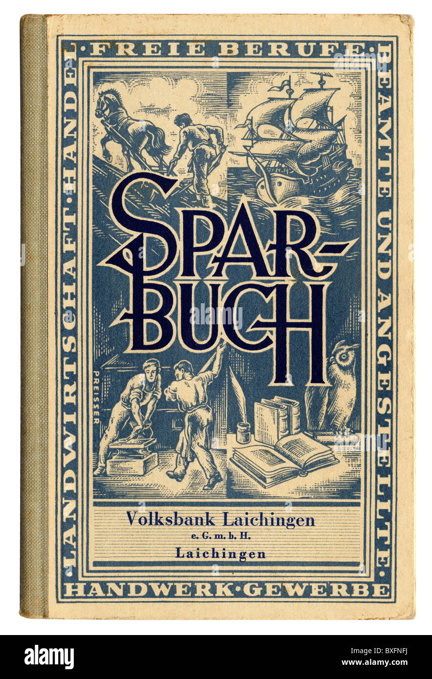 Soldi / finanza, libro di banca di risparmio, Volksbank, Laichingen,  Germania, 1930, , Additional-Rights-clearences-not available Foto stock -  Alamy