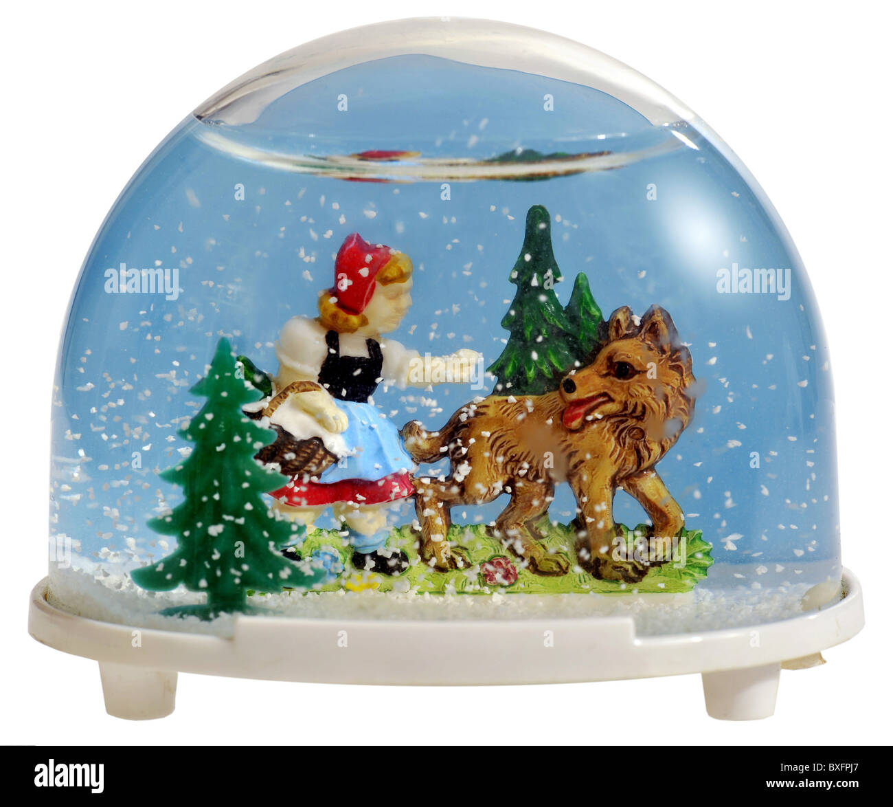 Giocattoli, globo di neve con cappuccio riding rosso, Germania, circa 1967, diritti-aggiuntivi-clearences-non disponibile Foto Stock