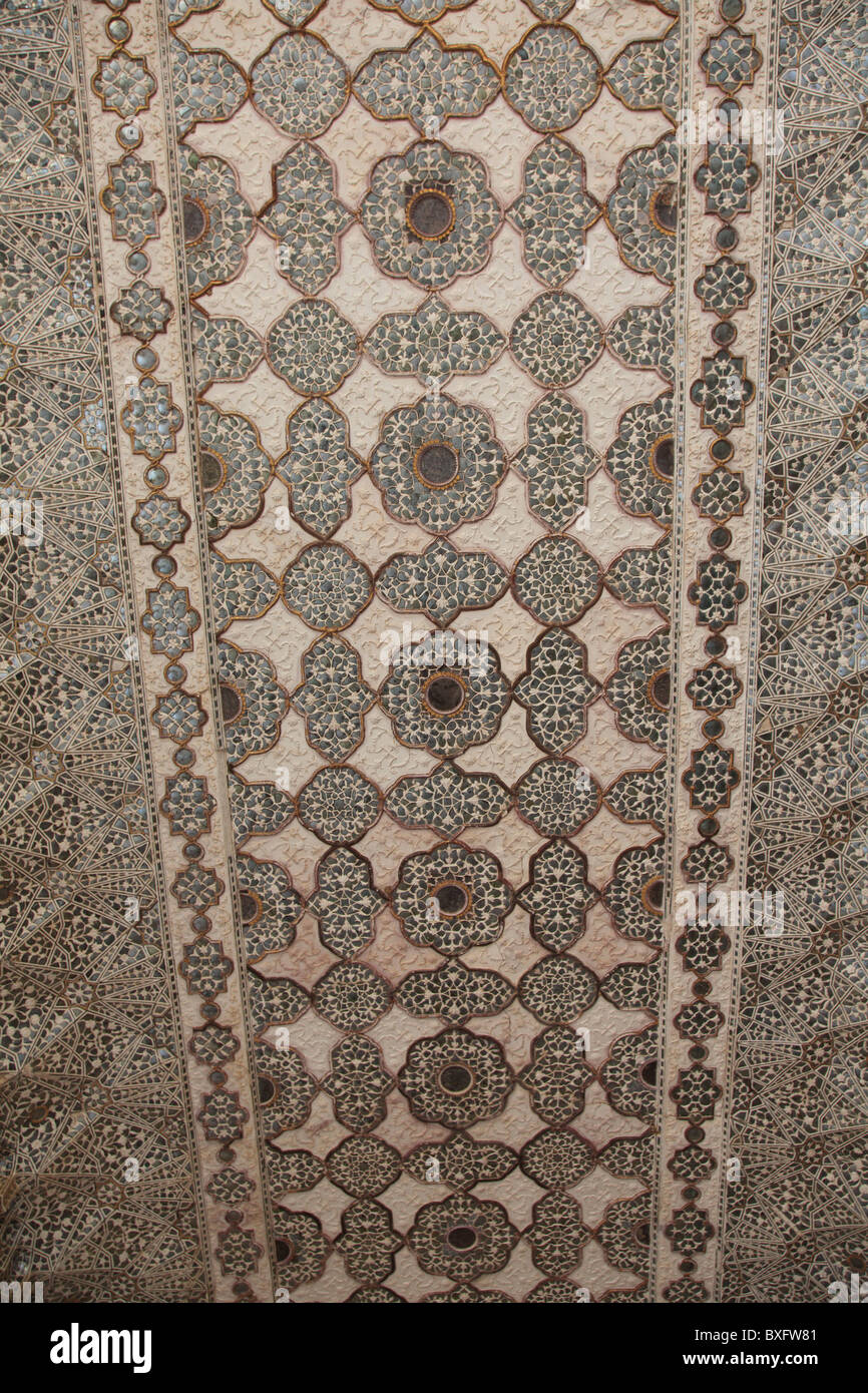Specchio Palac, Fort Ambra Palace Jaipur, Rajasthan, India, Asia Foto Stock