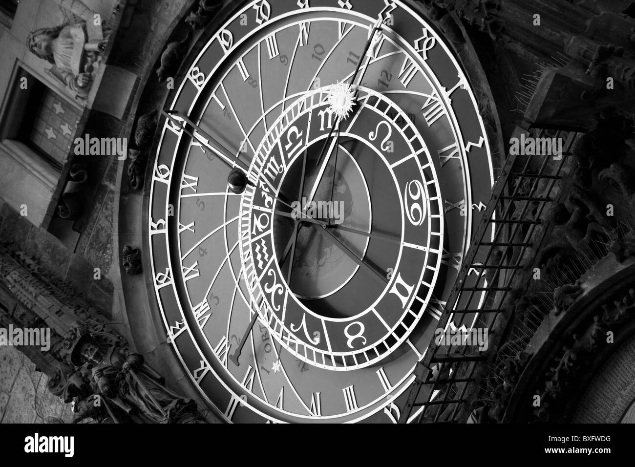 Orologio Astronomico di Praga, Repubblica Ceca Foto Stock