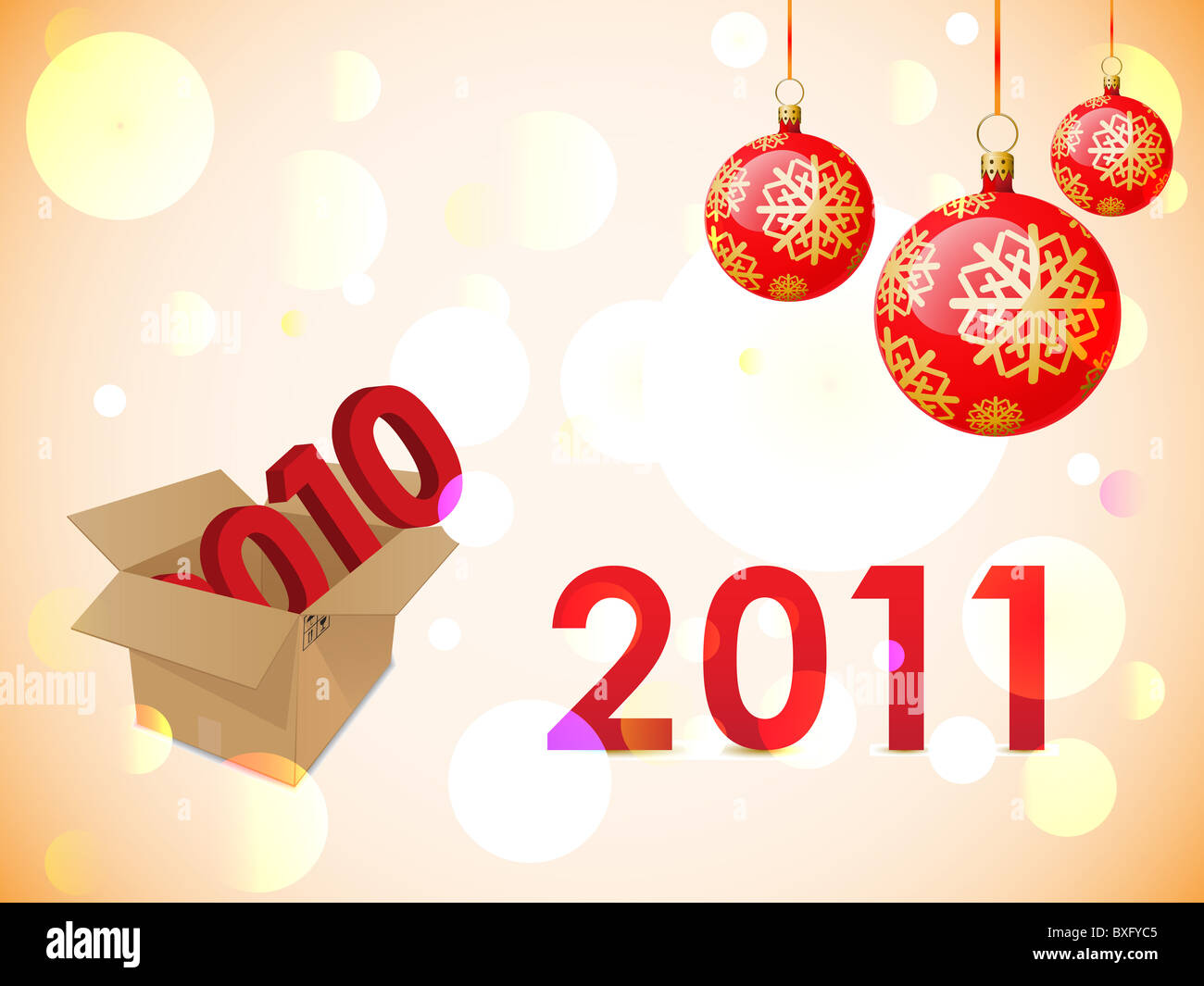 2011 nuovi anni card Foto Stock