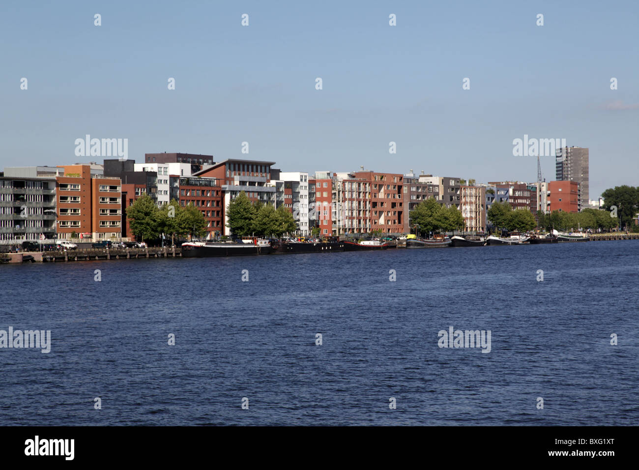 Isola di Giava visto dalla Veemkade Foto Stock