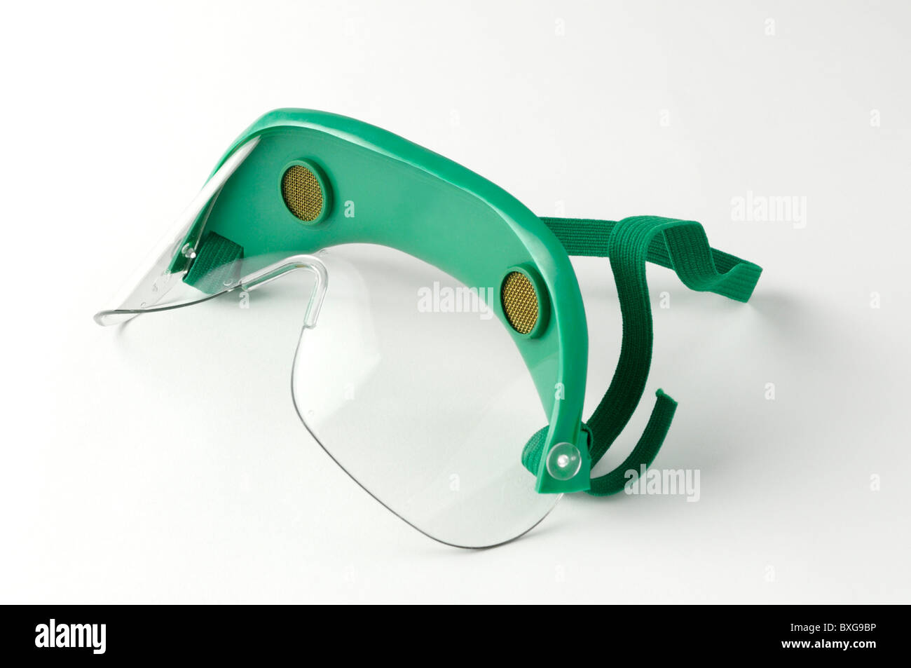 Chimica gli occhiali di sicurezza per l'uso in laboratori di ricerca e corsi di scienze Foto Stock