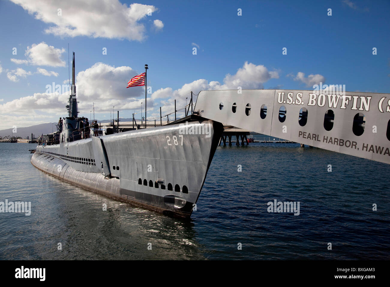 USS Bowfin Museum, Pearl Harbor, Oahu, Hawaii Foto Stock