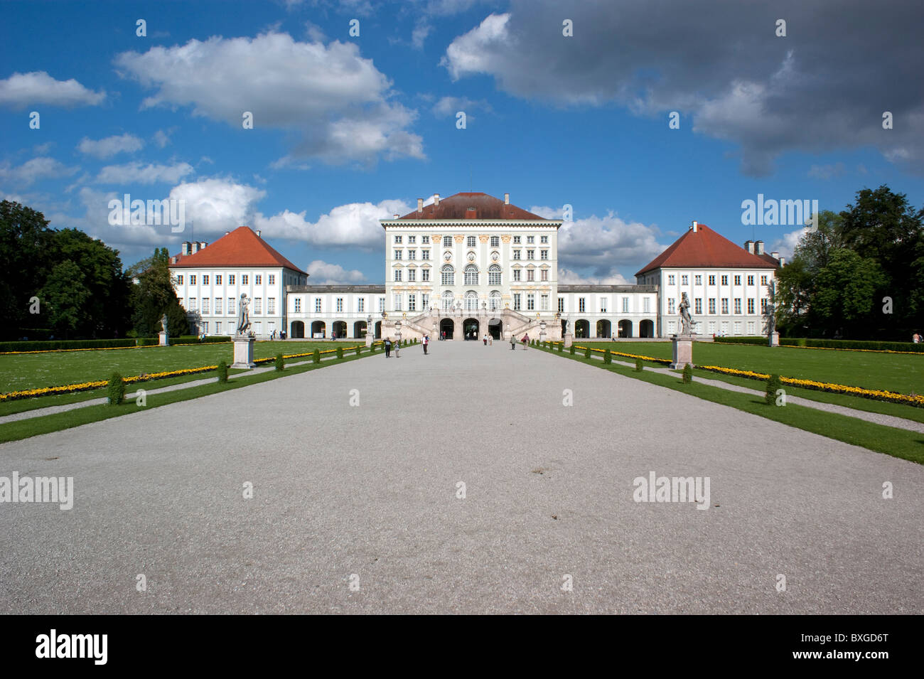 Il Palazzo di Nymphenburg a Monaco di Baviera. Edificio principale. Foto Stock