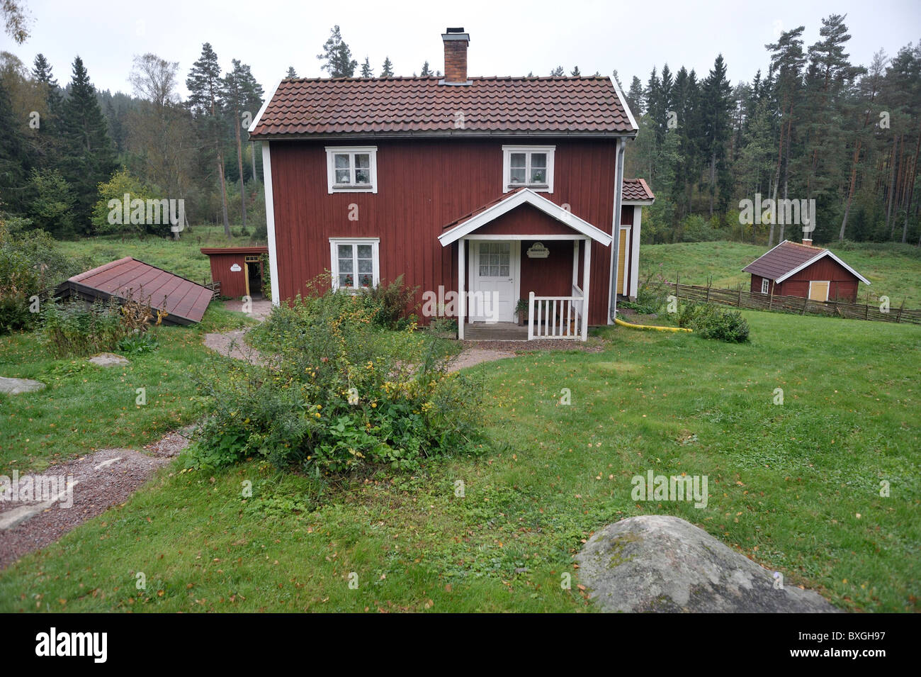 La fattoria-mano Alfred's house di Katthult dal film di Emil mi Lonneberga scritto da Astrid Lindgren Foto Stock