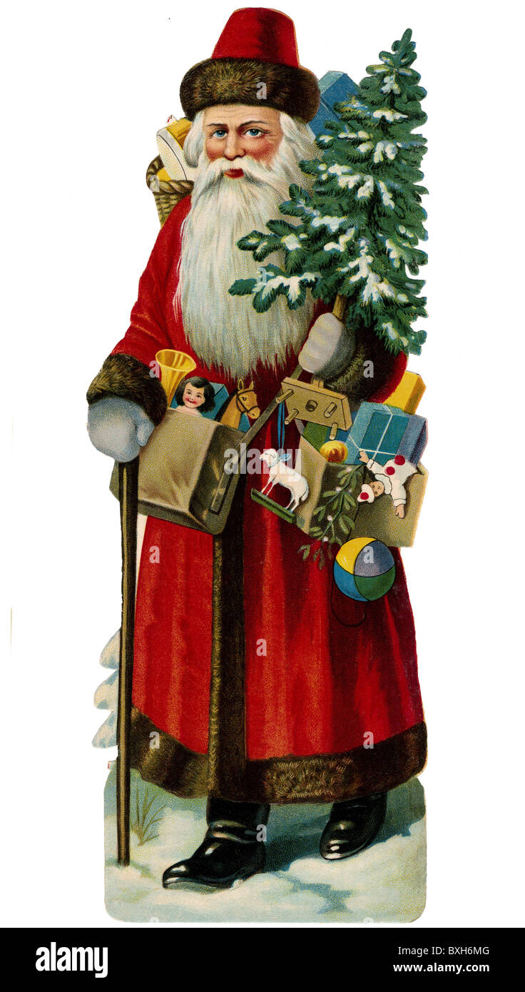 Natale, Padre Natale, San Nicola, Germania, circa 1925, diritti aggiuntivi-clearences-non disponibile Foto Stock