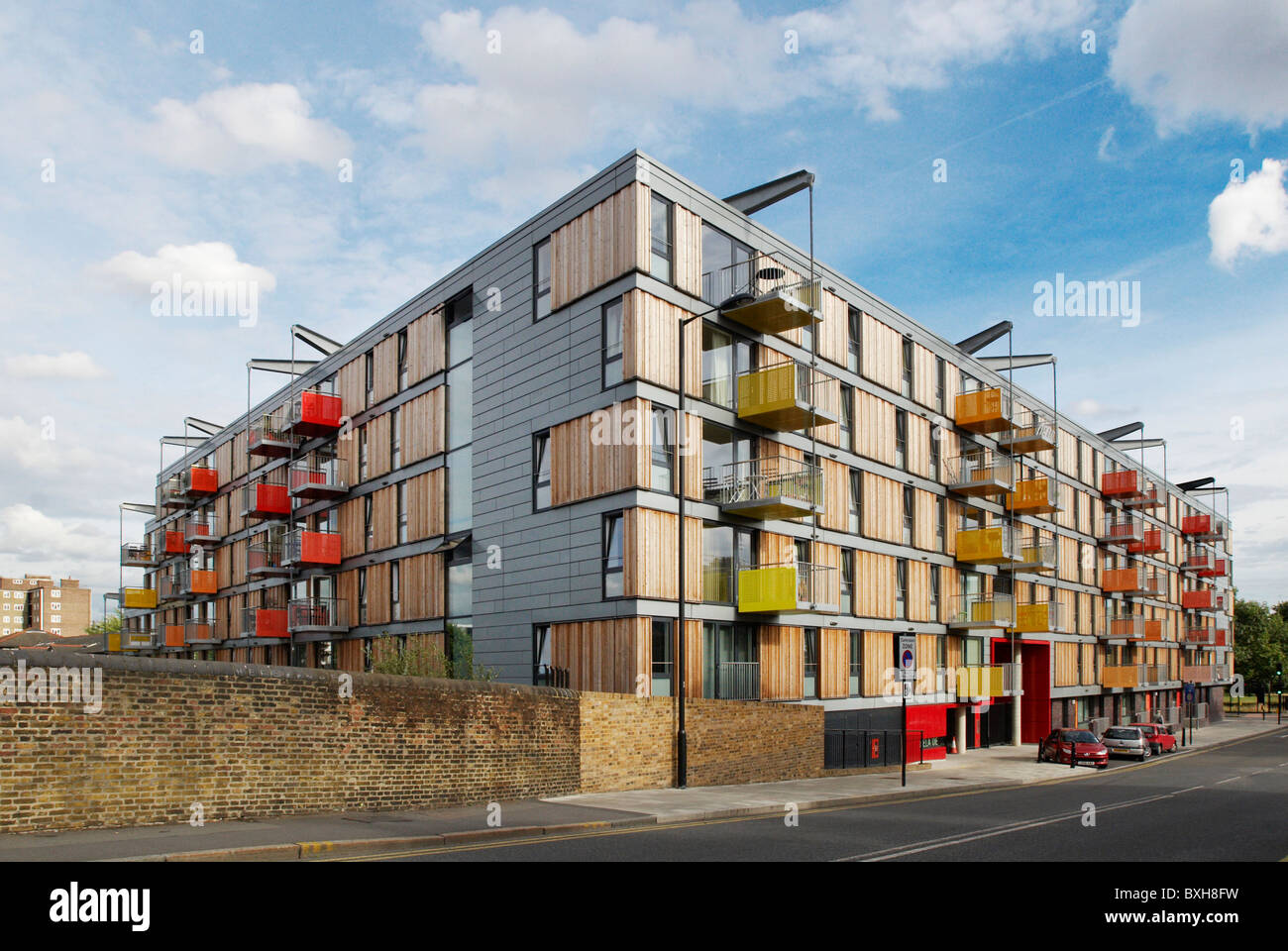Adelaide wharf a uno sviluppo sostenibile e 2008 RIBA premiato per il design nel Nord Est di Hackney London REGNO UNITO Foto Stock