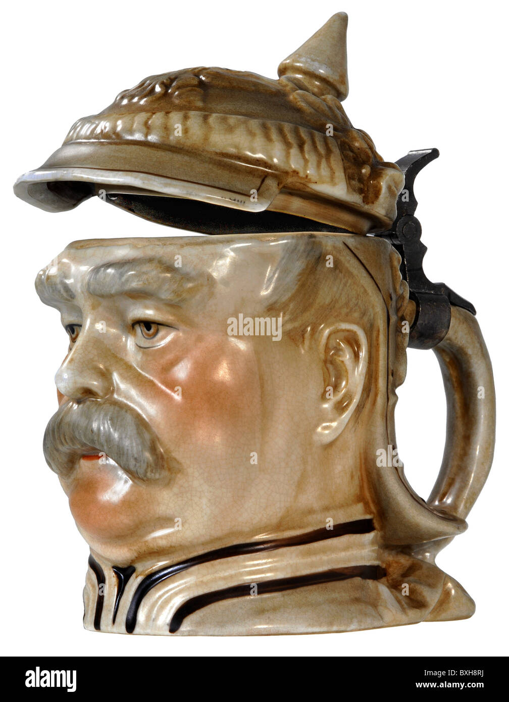 Porcellana / cina, piatto, vasi da bere, otto von Bismarck come tazza di birra, Germania, circa 1914, diritti aggiuntivi-clearences-non disponibile Foto Stock