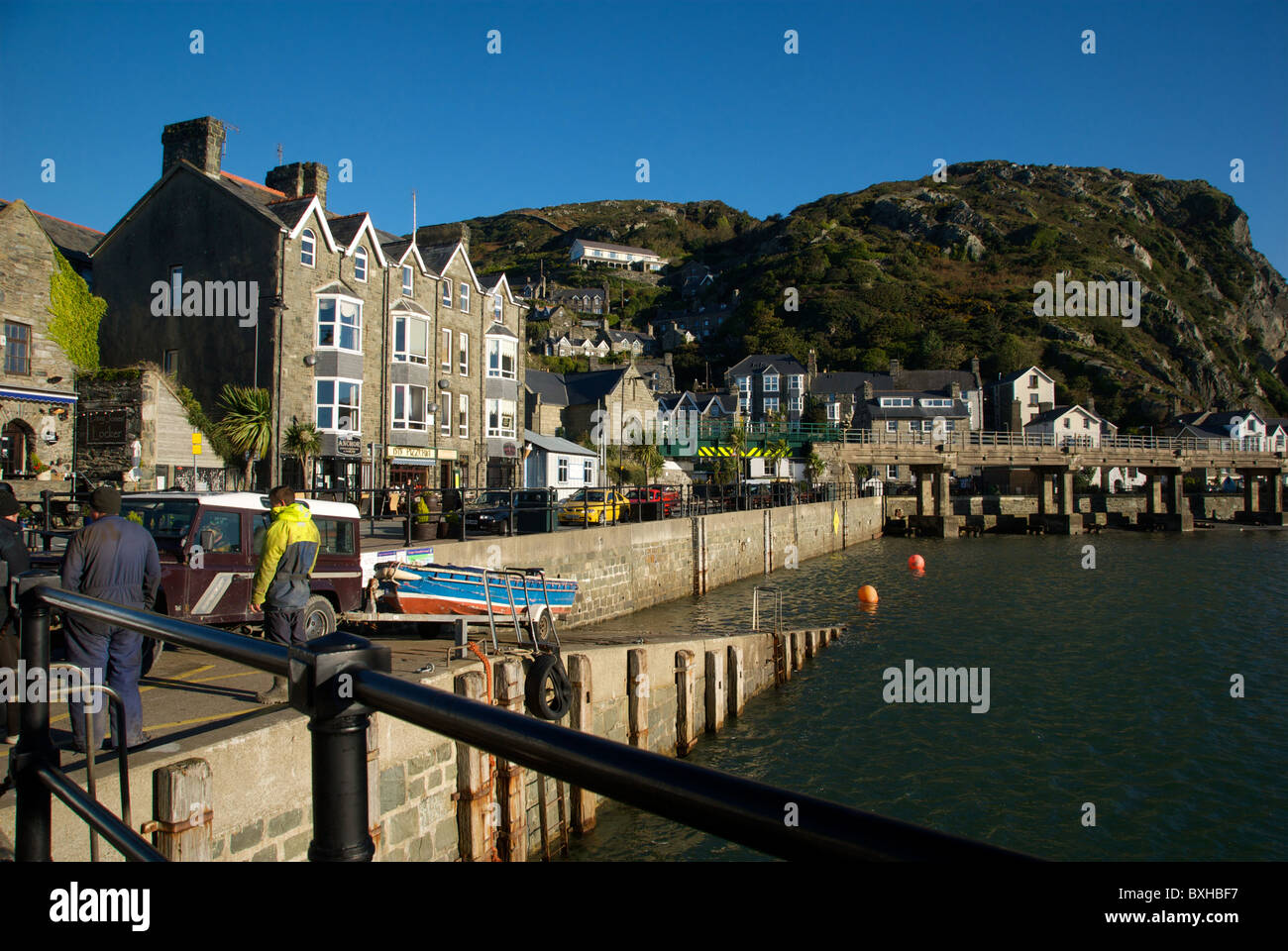 Blaenau Ffestiniog Gwynedd Wales UK Afon Mawddach Porto Porto Foto Stock